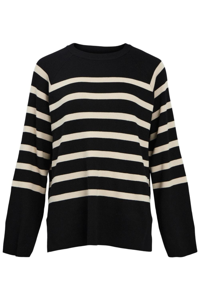 OBJESTER LS KNIT TOP NOOS 23040846 Black/Sandshell